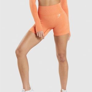 GYMSHARK Vital Seamless 2.0 Shorts, Apricot, Size XS